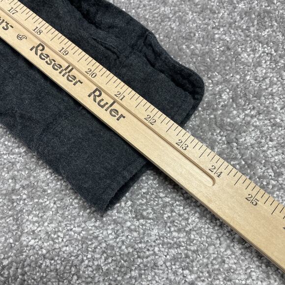 Outerknown Flannel Shirt Womens Small Petite Button Down Cotton Gray - Picture 13 of 14